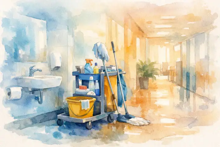 Sanitaire reiniging op kantoor zonder zorgen